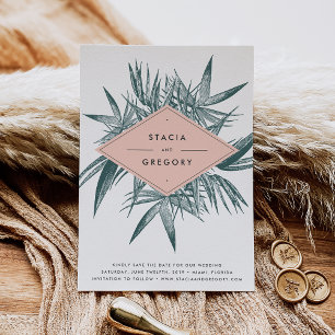 Sanibel   Tropical Botanical Save the Date Card