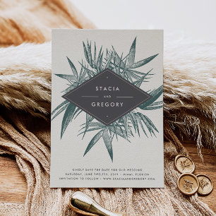 Sanibel   Vintage Tropical Save the Date Card