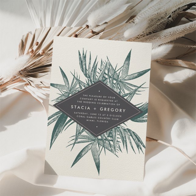 Sanibel | Vintage Tropical Wedding Invitation (Creator Uploaded)