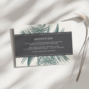 Sanibel Vintage Tropical Wedding Reception Card