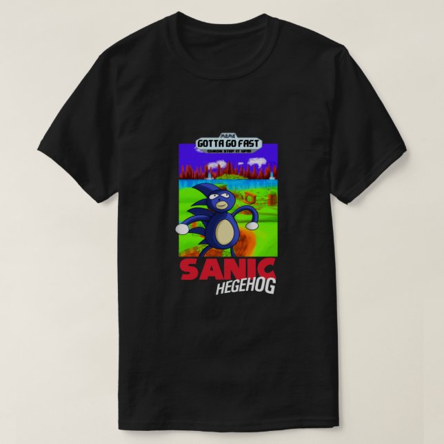Sanic the Hegehog the Boxart Classic T-Shirt (Design Front)