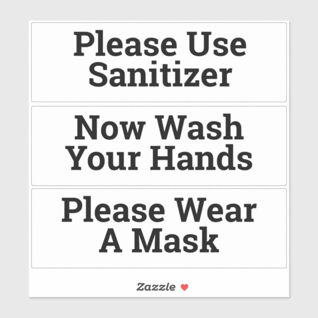 Sanitary Hygiene Notices as (Sheet)