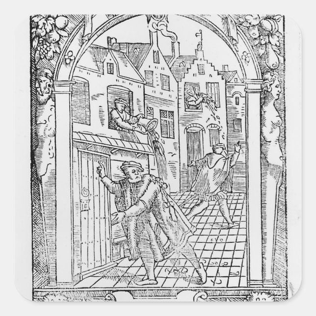 Sanitation in the Middle Ages Square Sticker (Front)