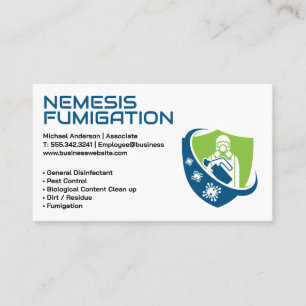 Sanitisation   Fumigation Clean Suit Business Card