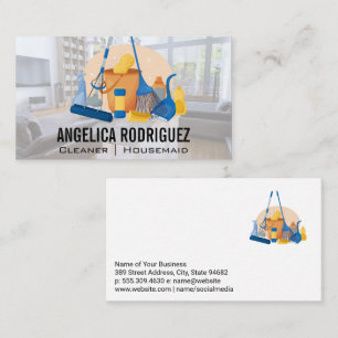 Sanitising Cleaning Tools Business Card