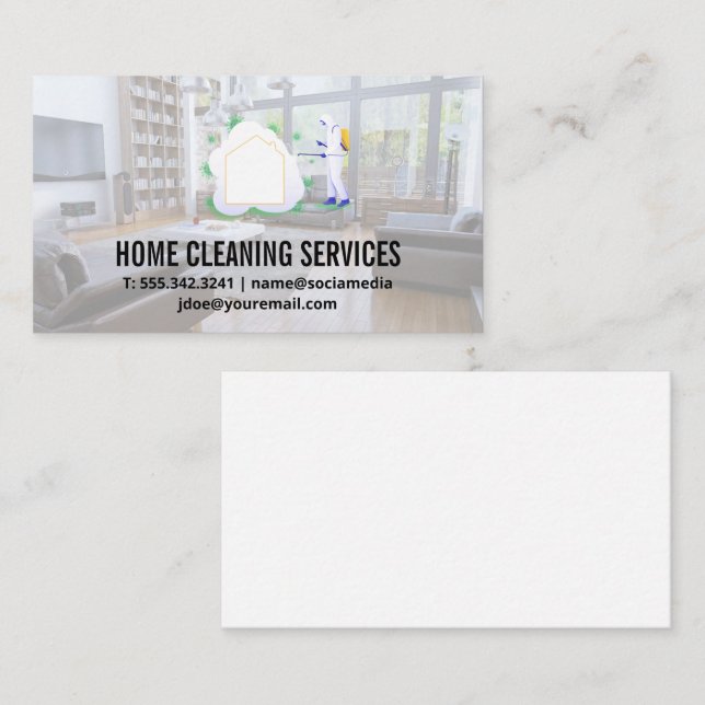 Sanitising Spray | Home Logo | House Interior Business Card (Front/Back)