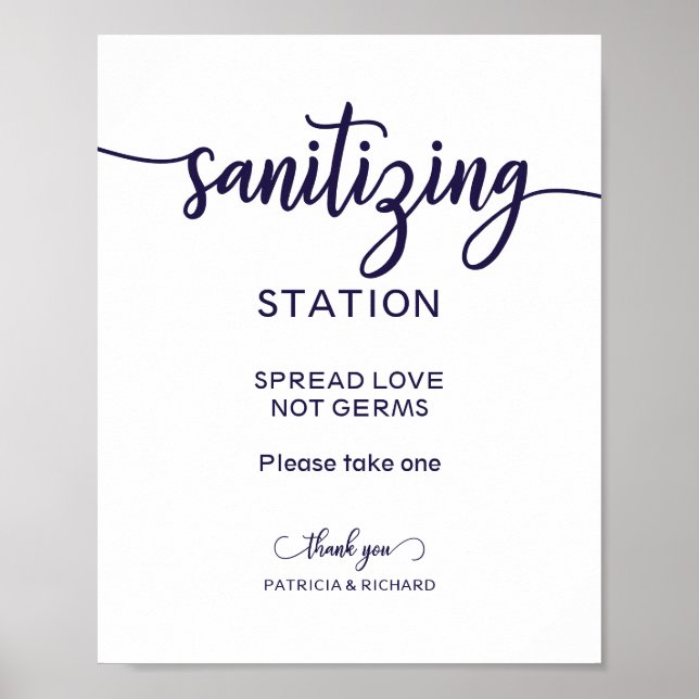  Sanitising Station Spread Love Not Germs Sign (Front)