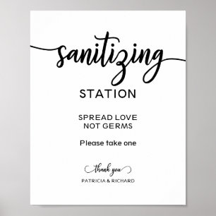 Sanitising Station Spread Love Not Germs Sign
