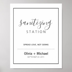 Sanitising Station Wedding Sign
