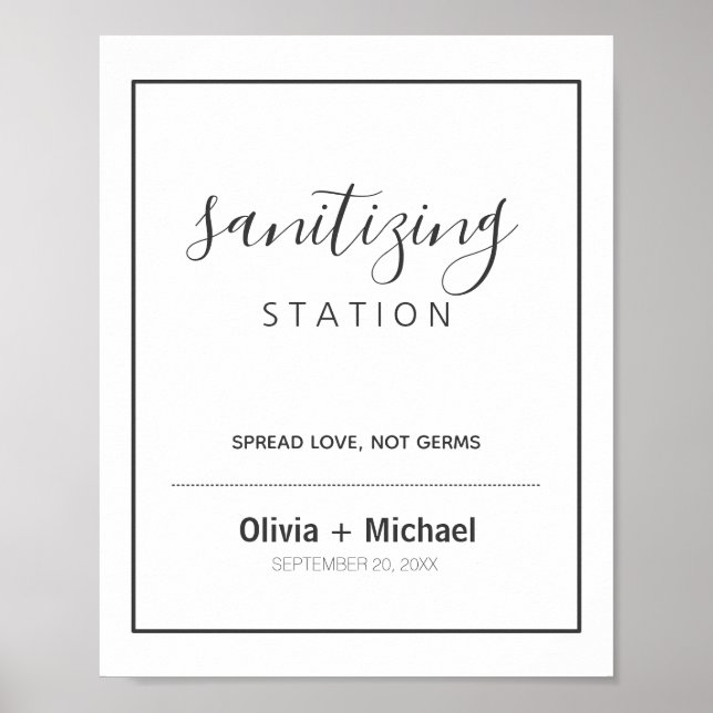 Sanitising Station Wedding Sign (Front)