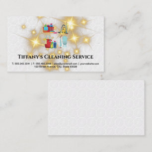 Sanitising Supplies   Gold Sparkle Tiles Business Card