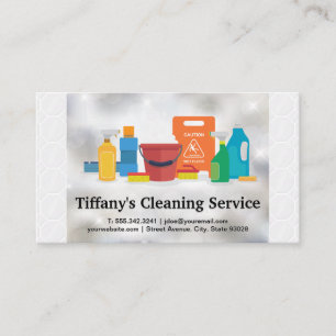 Sanitising Supplies   Tiles and Sparkle Business Card