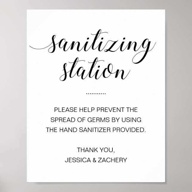 Sanitizing Station Hand Sanitizer Wedding Poster (Front)
