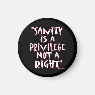 Sanity is a Privilege not a Right Magnet