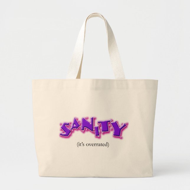 Sanity Large Tote Bag (Front)