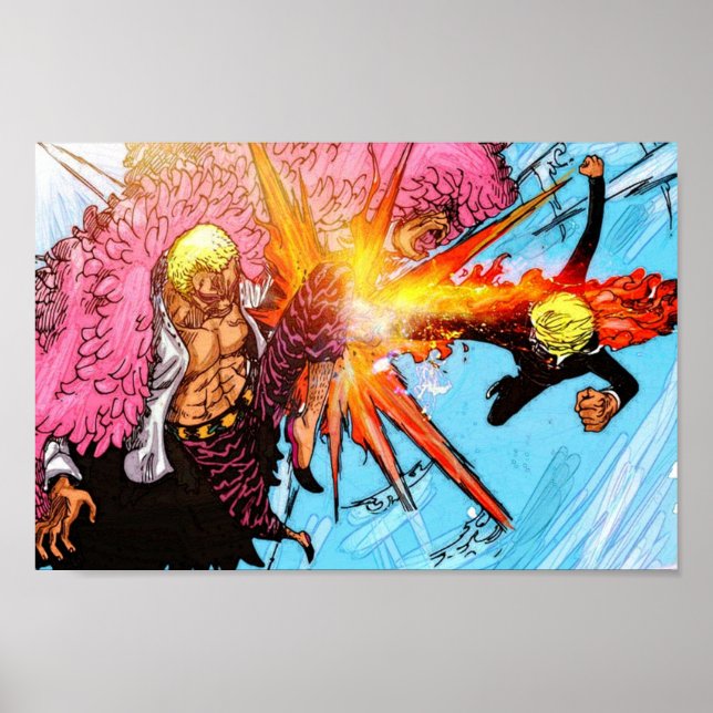 Sanji vs Doflamingo  One Piece Poster (Front)