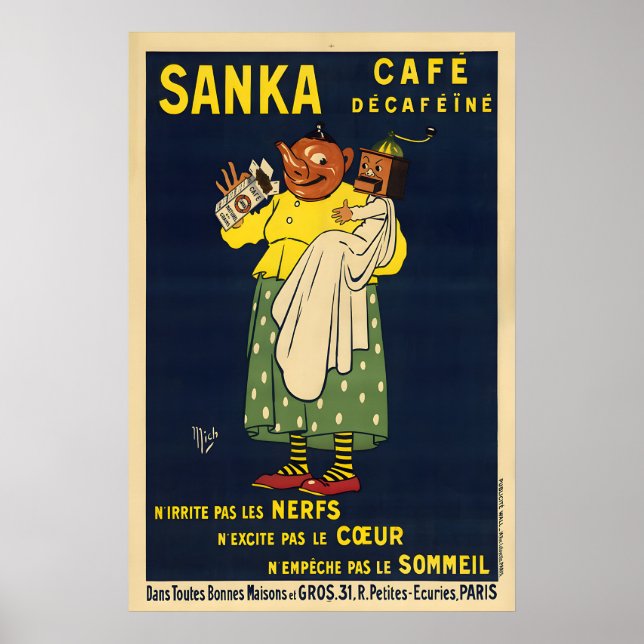 Sanka Vintage 1929 Coffee Poster (Front)