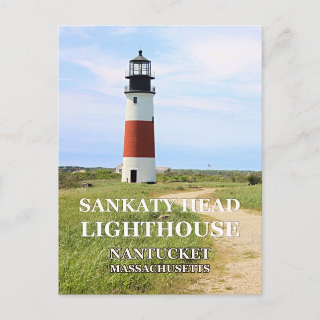 Sankaty Head Lighthouse, Nantucket MA Postcard (Front)