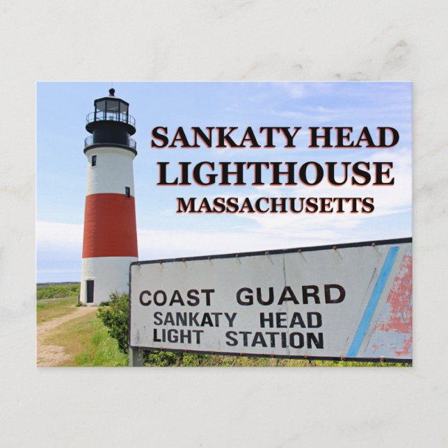 Sankaty Head Lighthouse, Nantucket MA Postcard (Front)