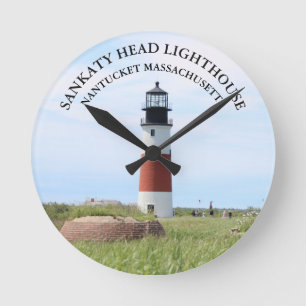 Sankaty Head Lighthouse, Nantucket MA Wall Clock