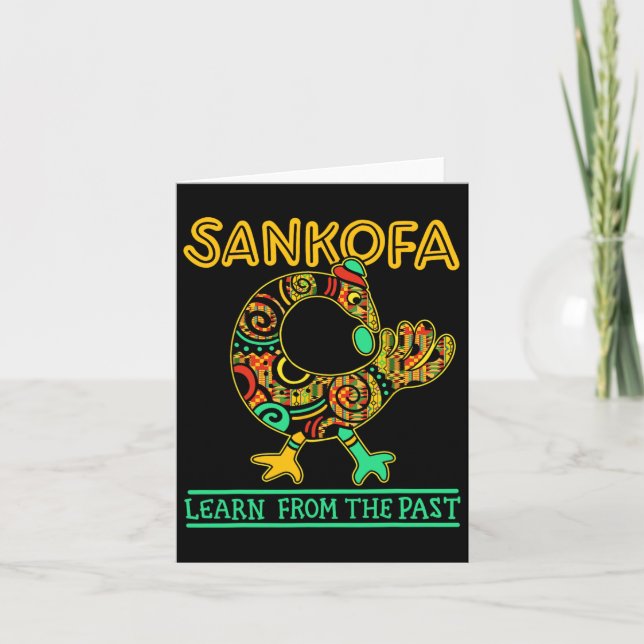 Sankofa African Bird Black History Month Juneteent Card (Front)