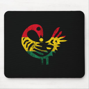 Sankofa African Bird Ghanese Flag Pride Juneteenth Mouse Mat