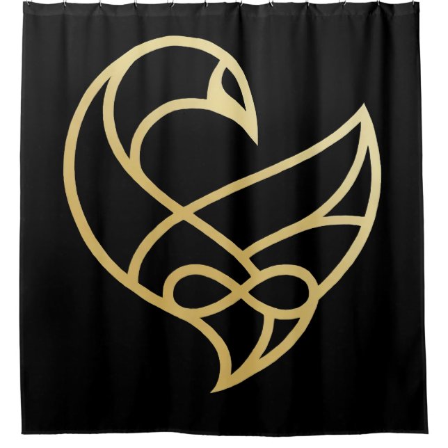 Sankofa Ascesikn Sankofa Bird Shower Curtain (Front)