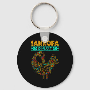 Sankofa Black History Afro African Pride Men Women Key Ring