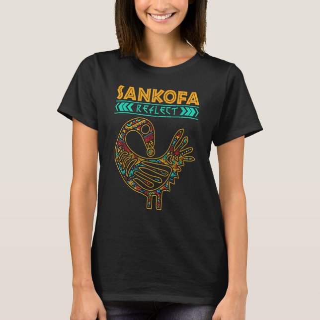 Sankofa Black History Afro African Pride Men Women T-Shirt (Front)