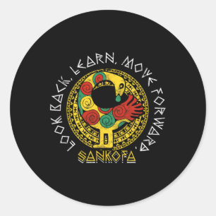 Sankofa Black History Month Adinkra Ghana  Classic Round Sticker
