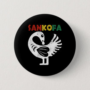 Sankofa Juneteenth Ghana Adinkra Symbol Sankofa  6 Cm Round Badge
