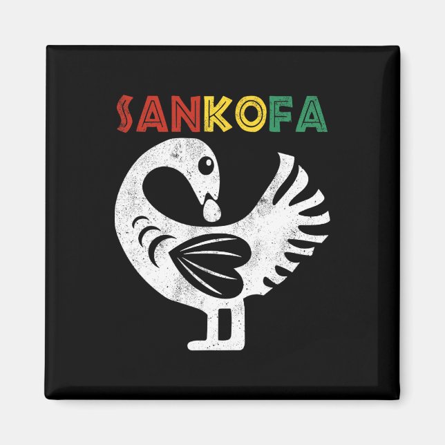 Sankofa Juneteenth Ghana Adinkra Symbol Sankofa  Magnet (Front)