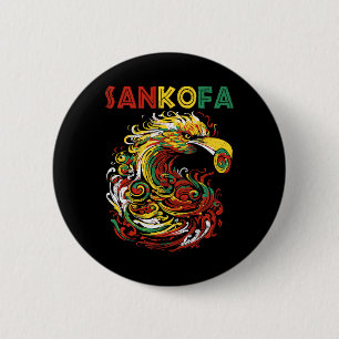 Sankofa Juneteenth Ghana Sankofa Symbol Adinkra  6 Cm Round Badge