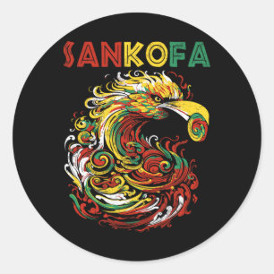 Sankofa Juneteenth Ghana Sankofa Symbol Adinkra  Classic Round Sticker