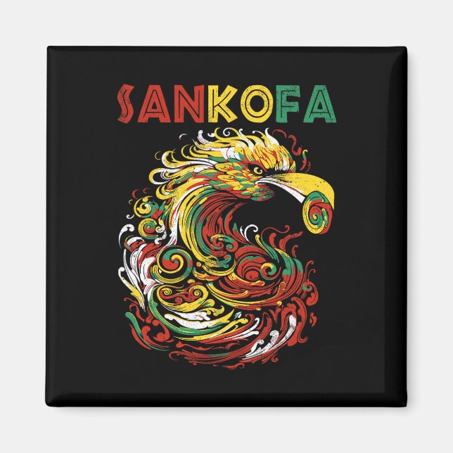 Sankofa Juneteenth Ghana Sankofa Symbol Adinkra  Magnet (Front)