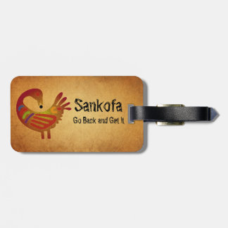 Sankofa Luggage Tag ~ Parchment