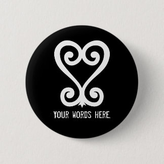 Sankofa | Return and get it - Adinkra Symbol 6 Cm Round Badge