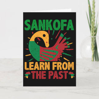 Sankofa Symbol And Adinkra Ghana For Black History Card