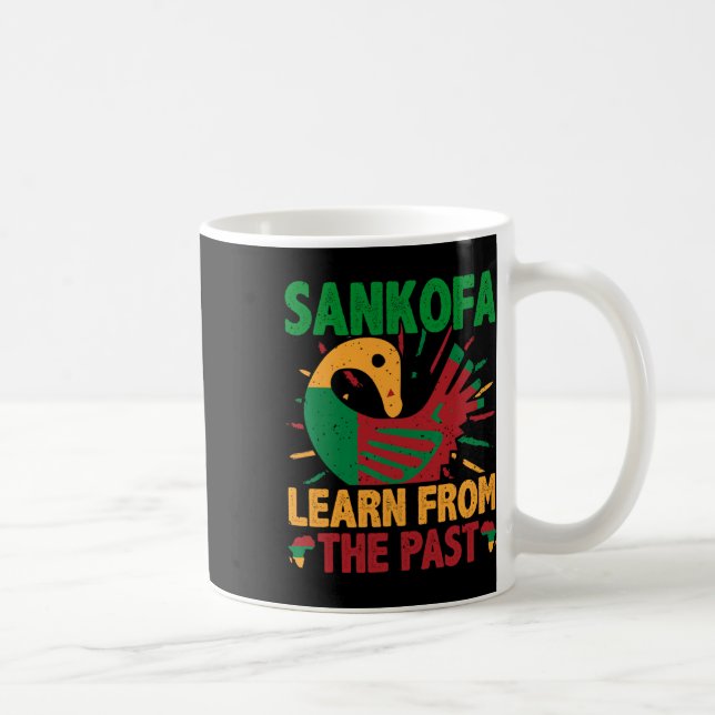 Sankofa Symbol And Adinkra Ghana For Black History Coffee Mug (Right)