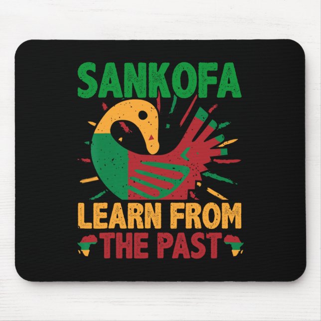 Sankofa Symbol And Adinkra Ghana For Black History Mouse Mat (Front)