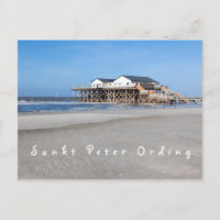 Sankt Peter Ording House on stilts photo with text
