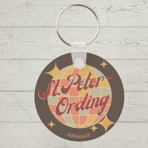 Sankt St Peter-Ording retro vintage Diskokugel Key Ring