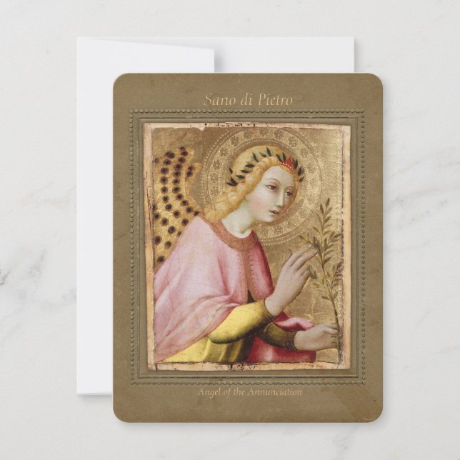 Sano di Pietro Annunciation angel CC0746 Flat card (Front)