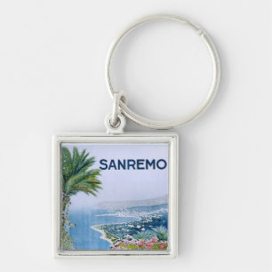 Sanremo, Italy Premium Square Keychain