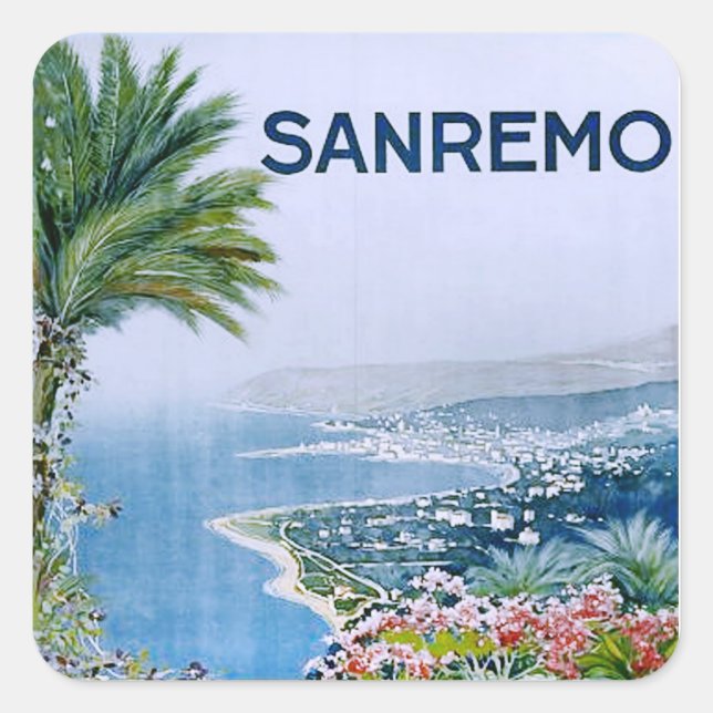 Sanremo, Italy Square Stickers (Front)
