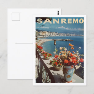 Sanremo Italy Vintage Famous Travel Place  Postcard