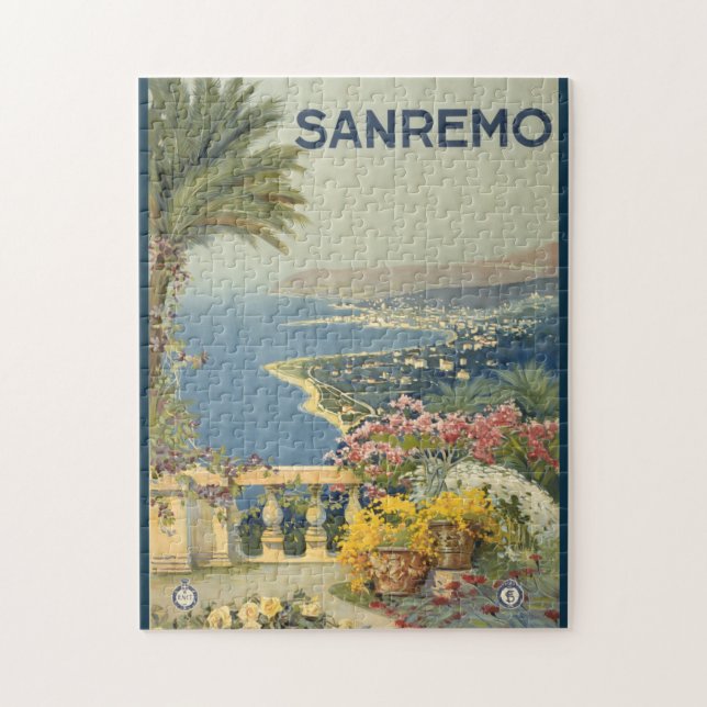 Sanremo Italy Vintage Jigsaw Puzzle (Vertical)