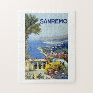 Sanremo Italy Vintage Travel Ad Jigsaw Puzzle