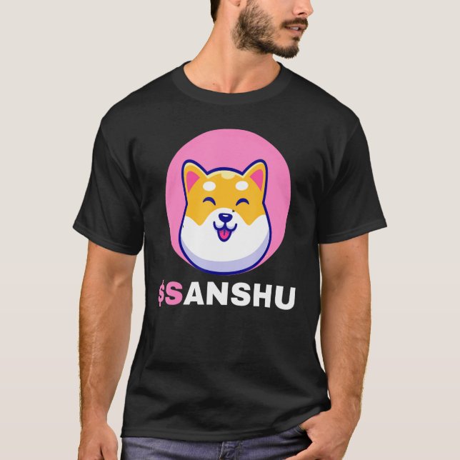 Sanshu Sanshu Inu Coin Cryptocurrency Crypto T-Shirt (Front)