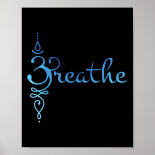 Sanskrit Zen Yoga Meditation Breathing Symbol Poster
